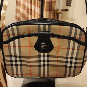 Burberry Vintage Check Crossbody Bag in Beige and Black